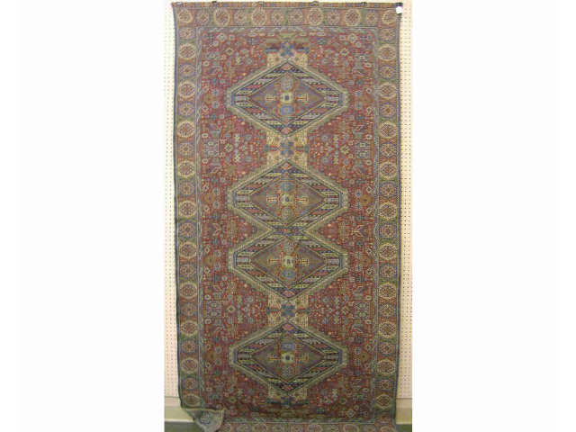 Appraisal: Vintage Hungarian woven tapestry 'x ' muted traditional colors in