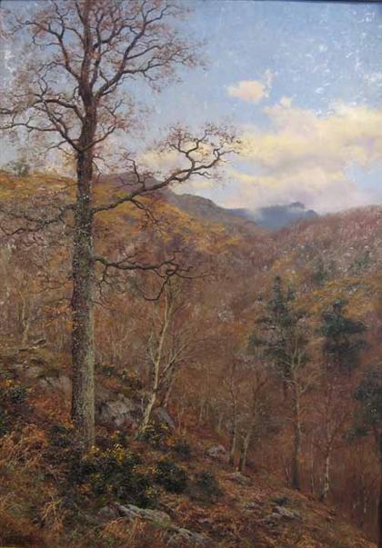 Appraisal: WALTER BOODLE british - WOODLAND VIEW Signed bottom left oil