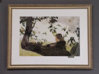 Appraisal: Andrew Wyeth Hand Signed Print Helga Orchard Andrew Wyeth American