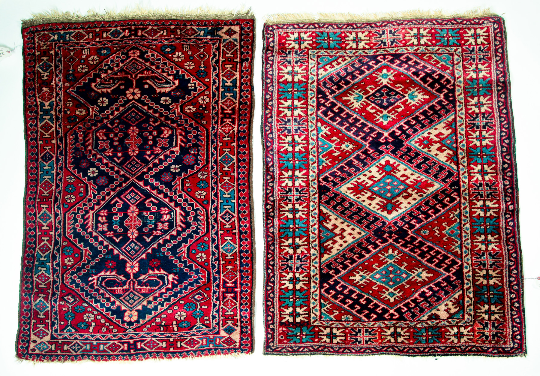 Appraisal: TWO ORIENTAL RUGS Second half- th century Similar Hamadans in