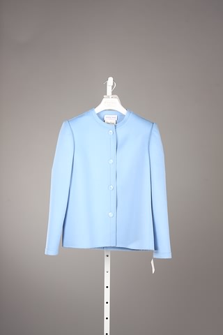 Appraisal: Andr Laug baby blue button front cashmere wool jacket Size