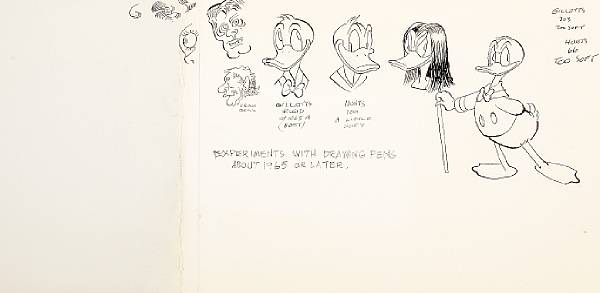 Appraisal: Carl Barks - Original Artwork for Inked Drawing of Donald