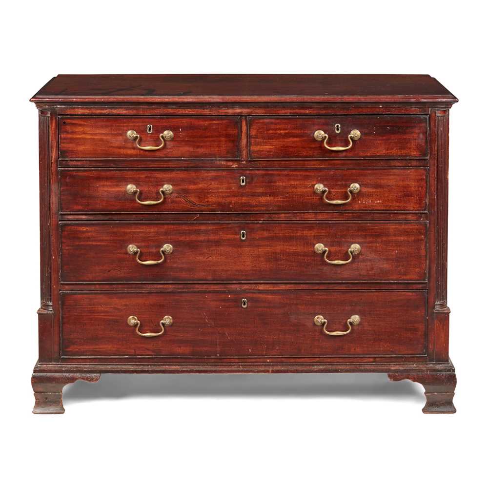 Appraisal: GEORGE III MAHOGANY CHEST EARLY TH CENTURY the rectangular top