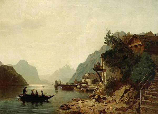 Appraisal: Niels Bj rnson M ller Norwegian - A view of