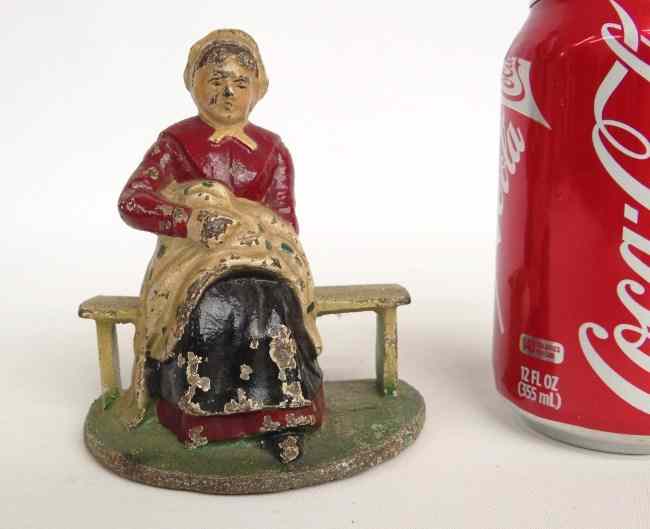 Appraisal: Painted Amish lady doorstop '' Ht