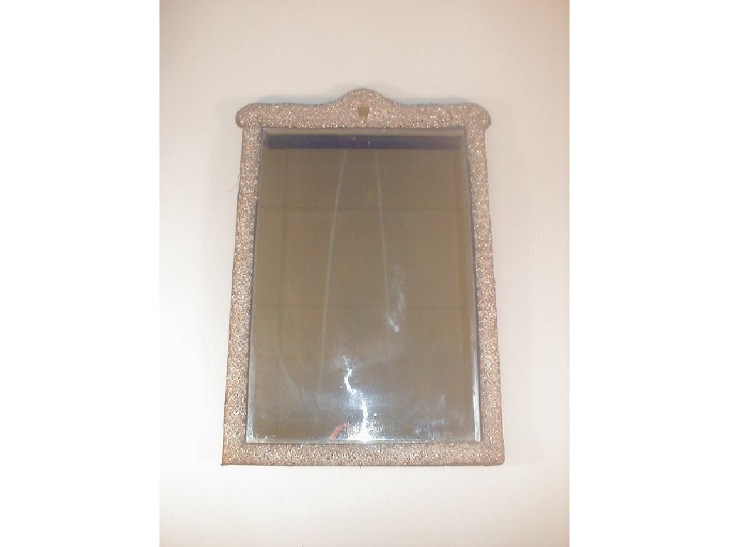 Appraisal: An Edward VII silver toilet mirror the bevelled rectangular glass