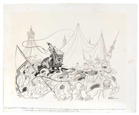 Appraisal: AL HIRSCHFELD Tamburlaine the Great Pen and ink on illustration