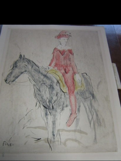 Appraisal: PABLO PICASSO after Arlequin et Cheval Color lithograph x mm