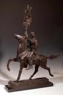 Appraisal: After Frederic Remington - American Buffalo Signal th c patinated