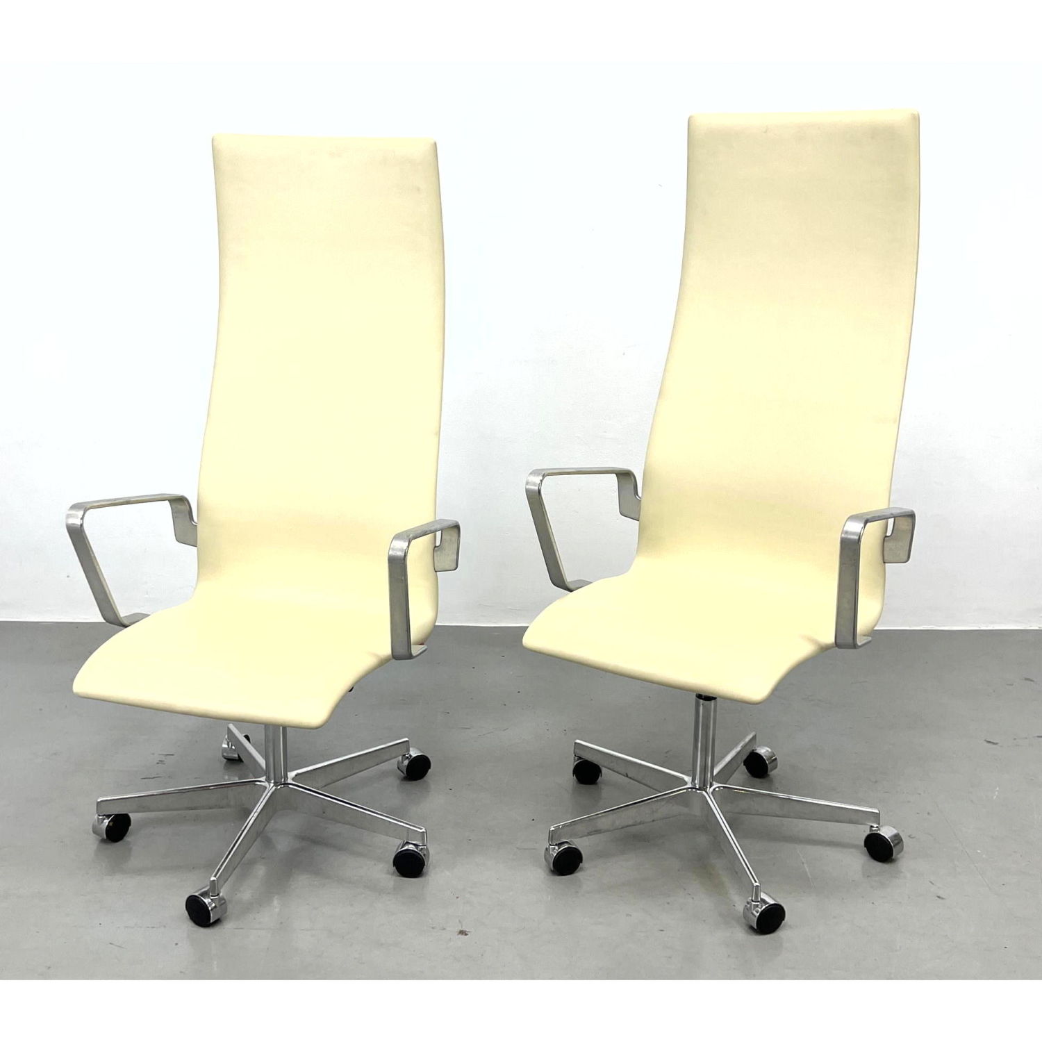 Appraisal: Pr ARNE JACOBSEN for FRITZ HANSEN Desk Chairs Oxford high