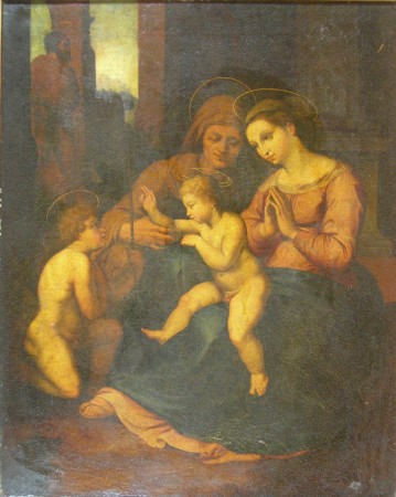 Appraisal: AFTER RAPHAEL THE HOLY FAMILY AND SAINT ELIZABETH Oil on