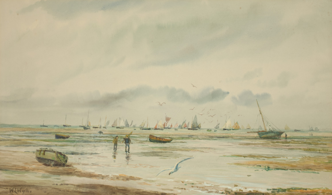 Appraisal: WILLIAM LIONEL WYLLIE WATERCOLOR ON PAPER British - Seascape with