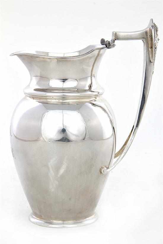 Appraisal: Gorham Medallion pattern sterling beverage pitcher Rhode Island dated ovoid