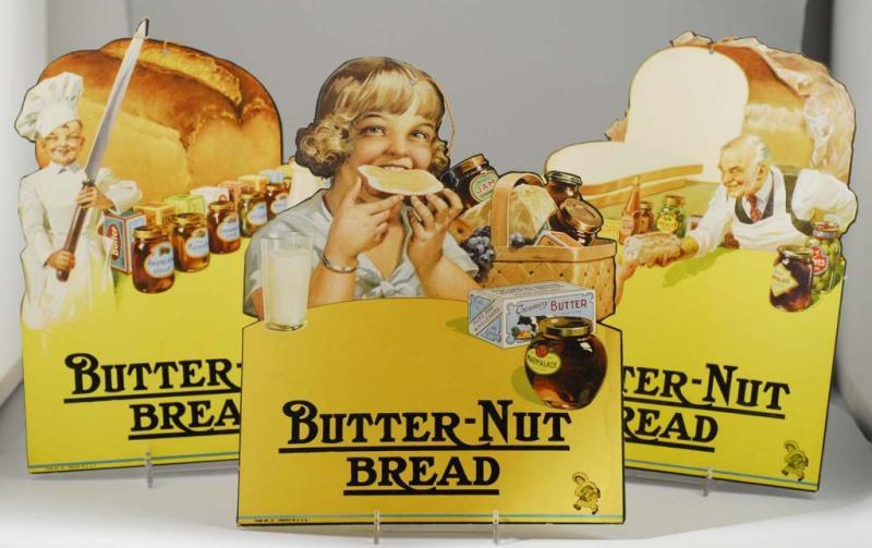 Appraisal: Lot of Cardboard Butter-Nut Bread Signs Condition Excellent Plus Size