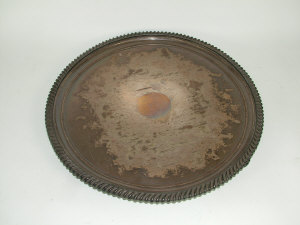 Appraisal: An Old Sheffield Plated circular salver with gadrooned border on