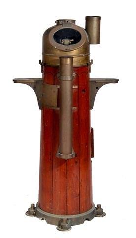 Appraisal: A MID TH CENTURY OAK CASED SHIP'S BINNACLE COMPASS the