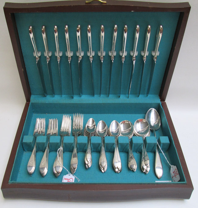 Appraisal: GORHAM STERLING SILVER FLATWARE SET plus storage chest seventy-four piece