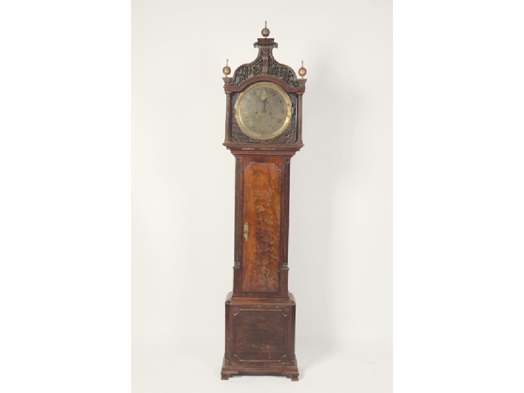 Appraisal: A GEORGE III MAHOGANY LONGCASE CLOCK the case with a