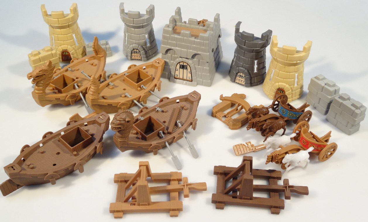 Appraisal: Various plastic Viking and other toys ships long boats other