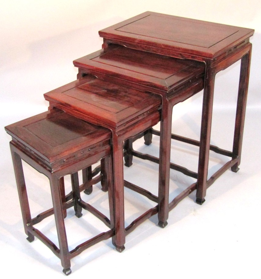 Appraisal: A nest of oriental style tables