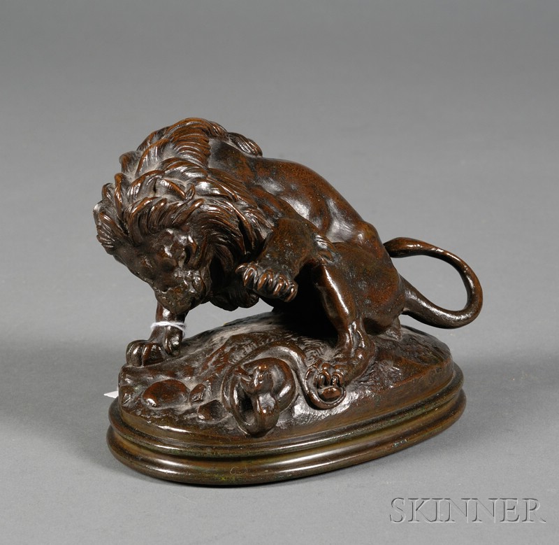 Appraisal: Antoine-Louis Bayre French - Bronze Figure of a Lion France