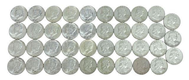 Appraisal: lot of U S Franklin half dollars D P D