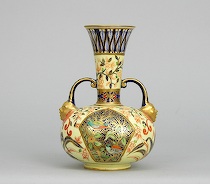 Appraisal: Fine Hand-painted German Ludwigsburg Porcelain Vase The vase is of