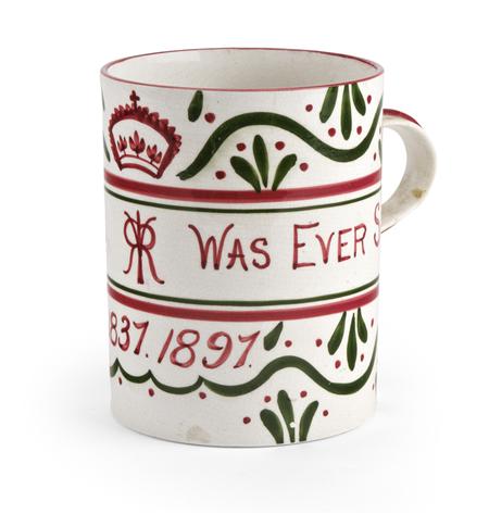 Appraisal: WEMYSS COMMEMORATIVE MUG CIRCA with inscription ' Nae Sic Queen