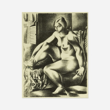 Appraisal: Jan Matulka NUDE BATHER SEATED FACING WINDOW lithograph h w