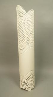 Appraisal: Modern Molded Cylinder Table Lamp Off white plas Modern Molded