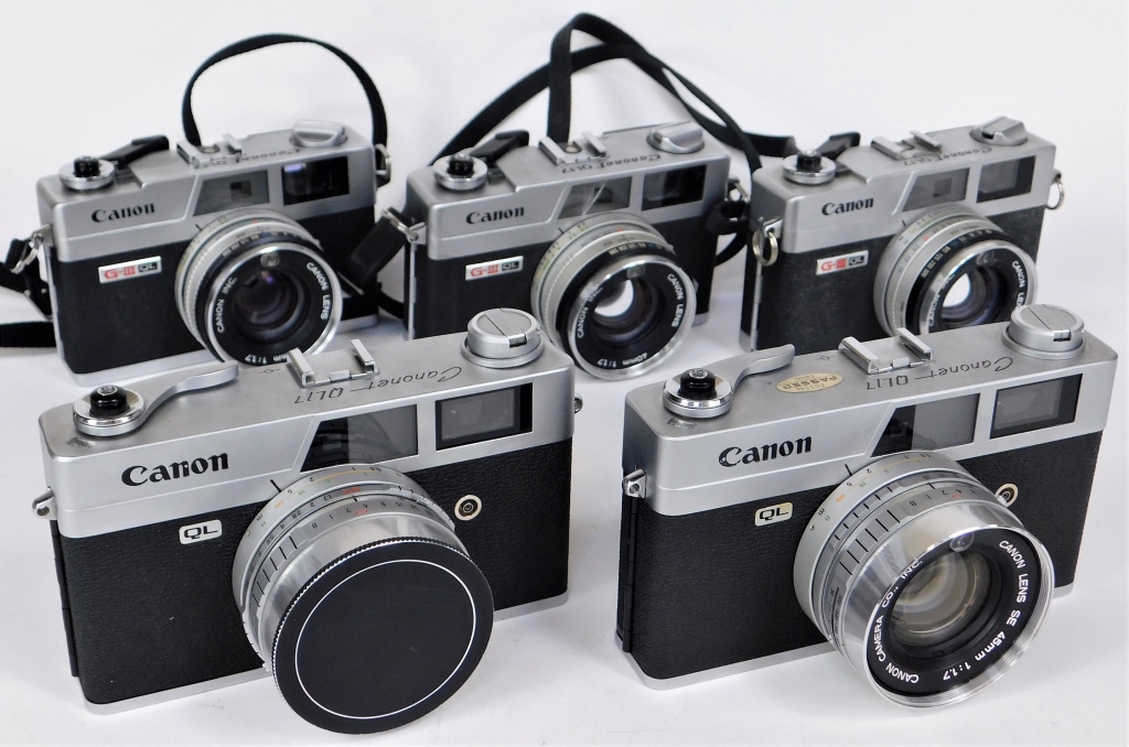 Appraisal: GROUP OF CANON CANONET QL RANGEFINDER CAMERAS Group of Canon