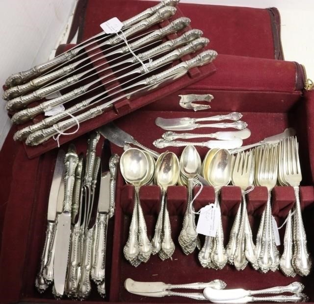 Appraisal: PIECE STERLING SILVER FLATWARE SET BY GORHAMIN THE ENGLISH GADROON