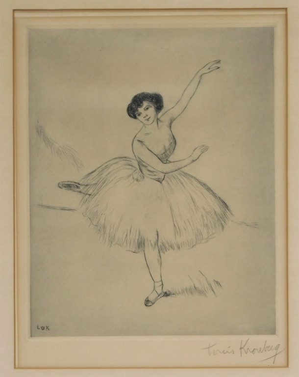 Appraisal: LOUIS KRONBERG IMPRESSIONIST BALLET DANCER ETCHING United States France -