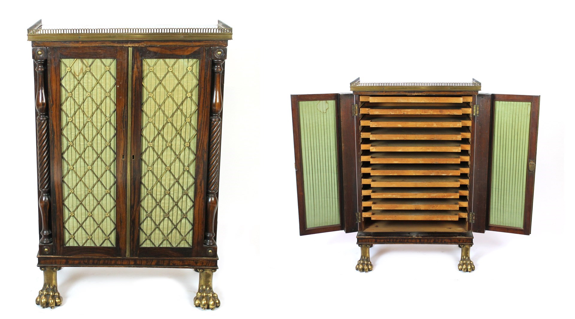 Appraisal: A Regency gilt metal mounted rosewood and faux rosewood side