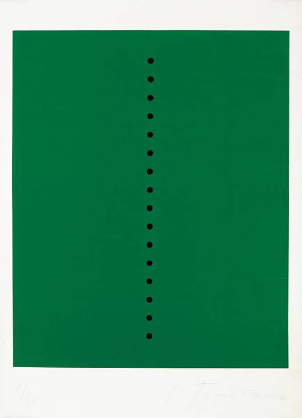 Appraisal: n a Lucio Fontana Italian - Concetto Spaziale silkscreen printed