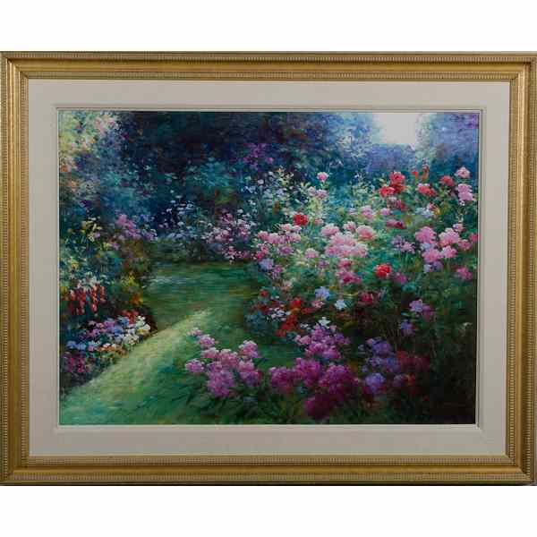 Appraisal: Charles Zhan Chinese b French Impressionist Landscape Oil on canvas