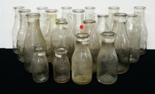 Appraisal: Dairy bottles Dairy- clear quart full and half pint from