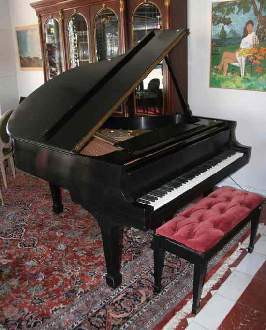 Appraisal: STEINWAY SONS EBONIZED BABY GRAND PIANO M H Together with