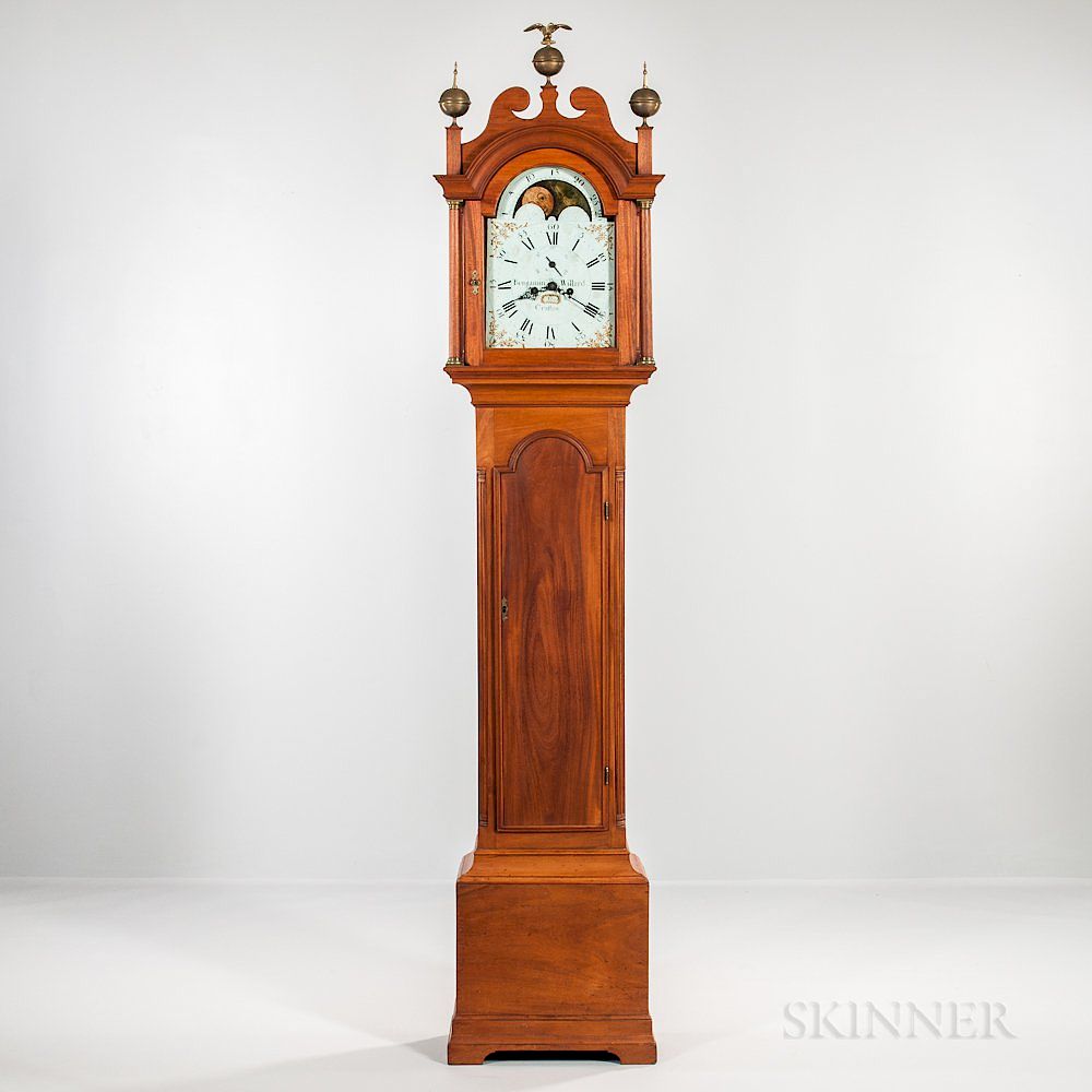 Appraisal: Benjamin Willard No Mahogany Tall Clock Benjamin Willard No Mahogany