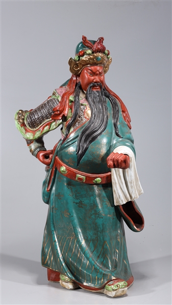 Appraisal: Chinese porcelain deity statue possibly Yan Wang with allover gilt