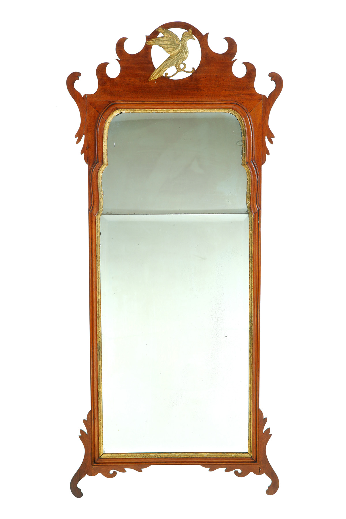 Appraisal: TRANSITIONAL MIRROR American or English mid th century mahogany Queen