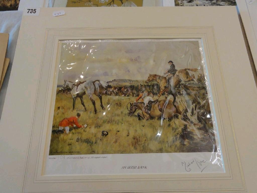 Appraisal: A collection of five mounted unframed limited edition signed prints