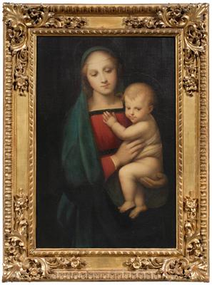 Appraisal: Old Master style painting Madonna and child oil on canvas