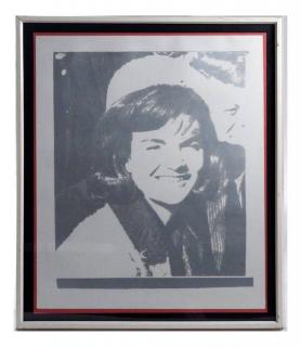 Appraisal: Andy Warhol Featuring the image of Jacqueline Kennedy Stamped and