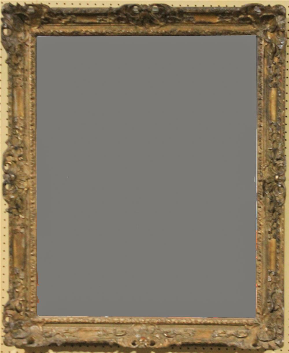 Appraisal: LOUIS XV GILDED AND CARVED FRAME WITH BEVELED MIRROR having