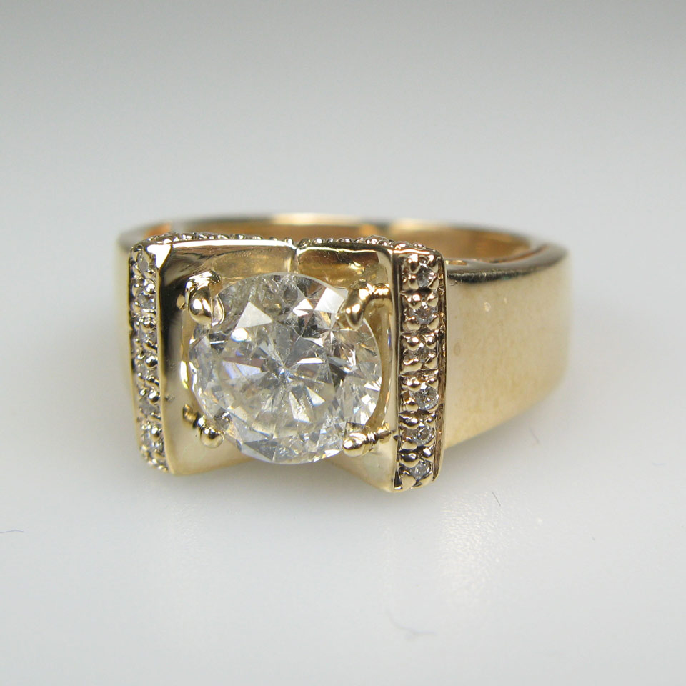 Appraisal: k Yellow Gold Ring set with a brilliant cut diamond