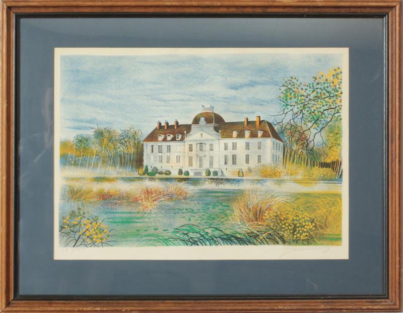 Appraisal: th Century School Chateau Lithograph in colors on wove paper