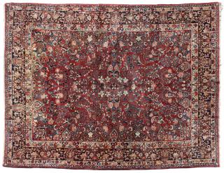 Appraisal: A large Persian Sarouk woolen rug First half th century