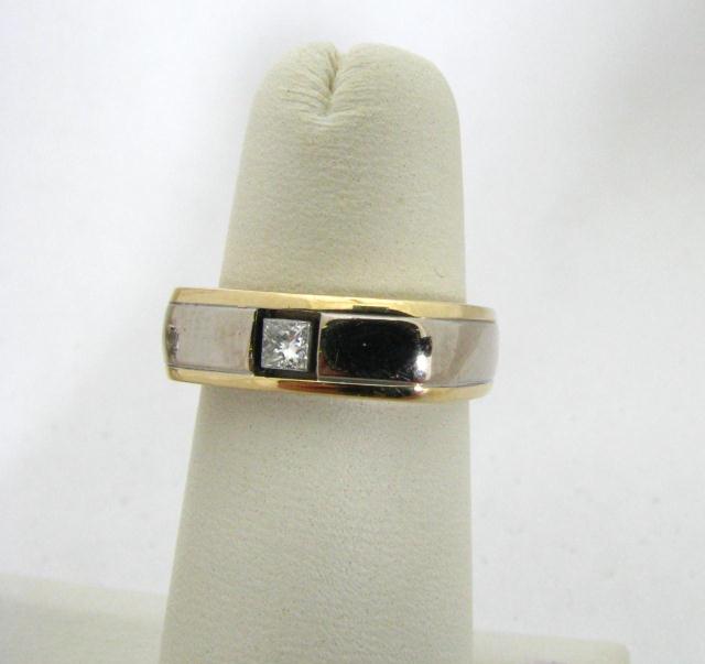 Appraisal: K Yellow and White Gold A Jaffe ring with princess