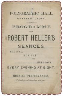 Appraisal: Heller Robert William Henry Palmer Polygraphic Hall Program Seances Magical